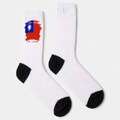 Chaussette Drapeau taïwanais (Droite)