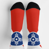 Chaussette Drapeau urbain de Wichita (Kansas) (Haut)