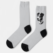 Chaussette Drawing of Jack Russell Terrier (Gauche)
