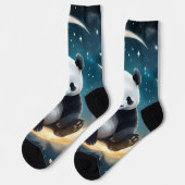 Chaussette Dreaming in Moonlight : La Serenade céleste de Pan (Gauche)