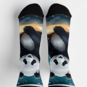 Chaussette Dreaming in Moonlight : La Serenade céleste de Pan (Haut)