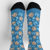 Chaussette Dreidel Chêne rustique en option Monogramme Hanouk (Haut)