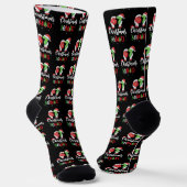 Chaussette Drôle 67 Six Sept Brianrot Équipe de Noël (Angulaire)