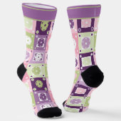 Chaussette Drôle couleurs pastel Pickleball (Angulaire)