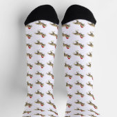 Chaussette Drôle de T-Rex Santa Dinosaure Noël (Haut)