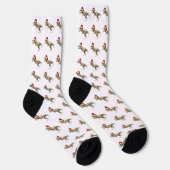 Chaussette Drôle de T-Rex Santa Dinosaure Noël (Droite)