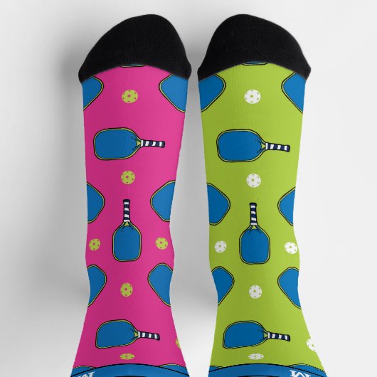 Chaussette Drôle étrange j'aime Pickleball (Haut)