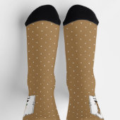 Chaussette Drôle Jittery Hound Dog sur Café (Haut)