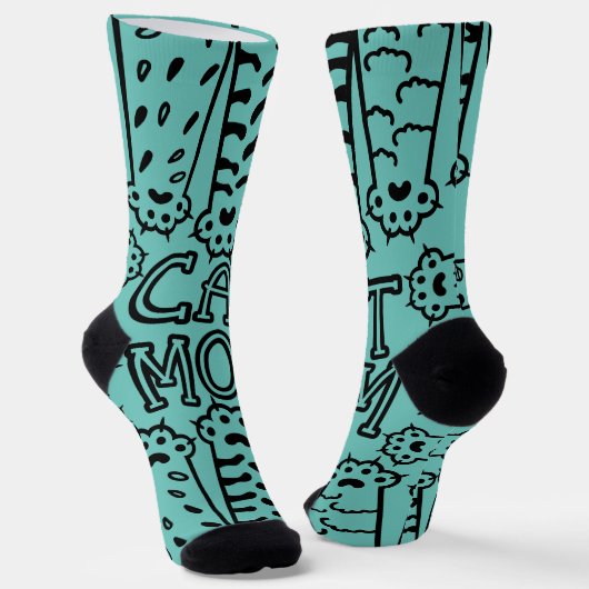 Chaussette Drôle maman chat pattes (Angulaire)