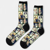 Chaussette drôle personnage tendance photo collage (Gauche)