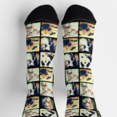 Chaussette drôle personnage tendance photo collage (Haut)