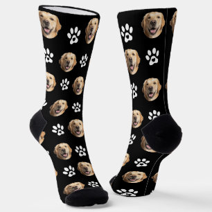Chaussette Drôle photo de chien personnalisé avec Motif mâché