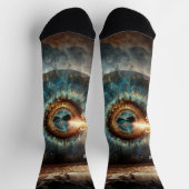 Chaussette Dubman fait du design : L'Œil de Dieu, Rivière d'E (Haut)