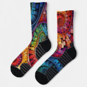 Chaussette Dubman fait du design : Tourbillons de Fibonacci l (Gauche)