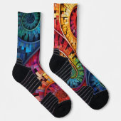 Chaussette Dubman fait du design : Tourbillons de Fibonacci l (Droite)