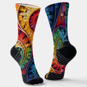 Chaussette Dubman fait du design : Tourbillons de Fibonacci l