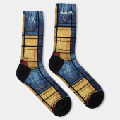 Chaussette Dynamic Abstract Socks in Blue, Yellow, and Red (Droite)