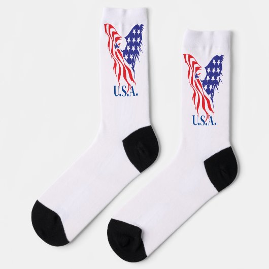 Chaussette "É.-U." Aigle américain (Gauche)