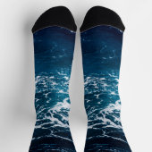 Chaussette Eau de mer bleu foncé et humide (Haut)