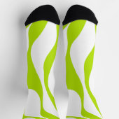 Chaussette Ebb et flux 4 en Lime vert et blanc (Haut)