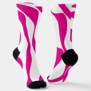 Chaussette Ebb et flux 4 en Magenta et Blanc