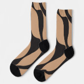 Chaussette Ebb et flux 4 en tan et noir (Gauche)