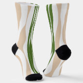 Chaussette Ebb et flux - Blanc, Sable et Palm Green (Angulaire)