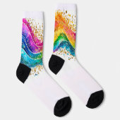 Chaussette éclaboussure arc-en-ciel (Droite)