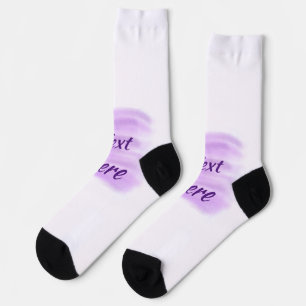 Chaussette Eclaboussures d'aquarelle violette ajoutent du tex