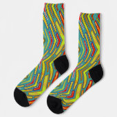 Chaussette Éclair Flash Fun Jaune Vert (Gauche)