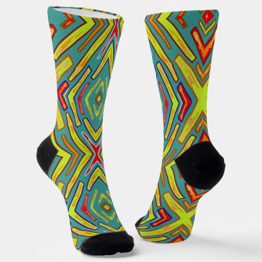 Chaussette Éclair Flash Fun Jaune Vert (Angulaire)