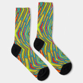 Chaussette Éclair Flash Fun Jaune Vert (Droite)