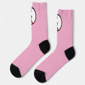 Chaussette Éclair rose rouge de super-héros Halloween (Gauche)
