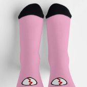 Chaussette Éclair rose rouge de super-héros Halloween (Haut)