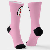 Chaussette Éclair rose rouge de super-héros Halloween (Angulaire)