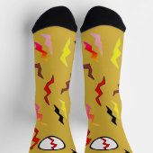 Chaussette Éclair rouge doré Halloween (Haut)