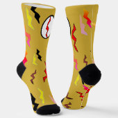 Chaussette Éclair rouge doré Halloween (Angulaire)