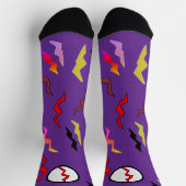 Chaussette Éclair rouge violet Halloween (Haut)