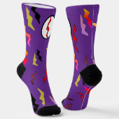 Chaussette Éclair rouge violet Halloween (Angulaire)