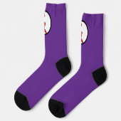 Chaussette Éclair Rouge Violet Super-héros Halloween (Gauche)