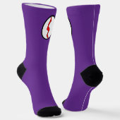 Chaussette Éclair Rouge Violet Super-héros Halloween (Angulaire)