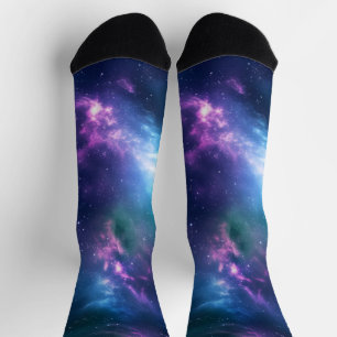 Chaussette Éclairage stellaire : nébuleuse avec étoiles brill