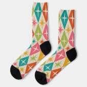 Chaussette Éclats de étoiles de milieu de siècle sur des diam (Gauche)