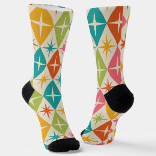 Chaussette Éclats de étoiles de milieu de siècle sur des diam