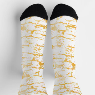 Chaussette Écorce d'arbre dorée fissurée