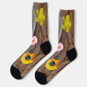 Chaussette Écorce et fleurs (Gauche)