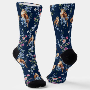 Chaussette Ecosse Aigle Chardon Bluebell modèle floral