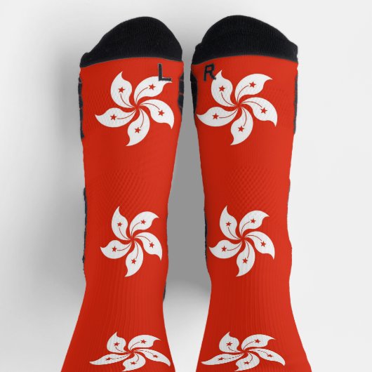 Chaussette Écran Athletic avec drapeau de Hong Kong (Haut)