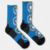 Chaussette Écran d'athlétisme avec drapeau de Mariana du Nord (Droite)