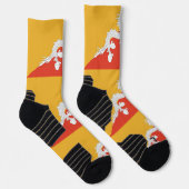 Chaussette Écran d'athlétisme avec drapeau du Bhoutan (Droite)